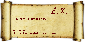 Lautz Katalin névjegykártya